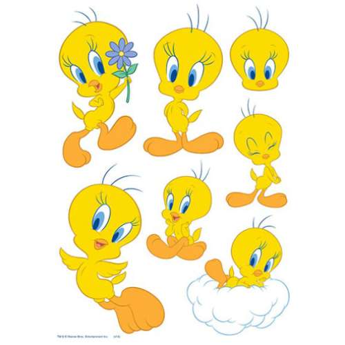 Tweety Bird Edible Icing Character Sheet - Click Image to Close